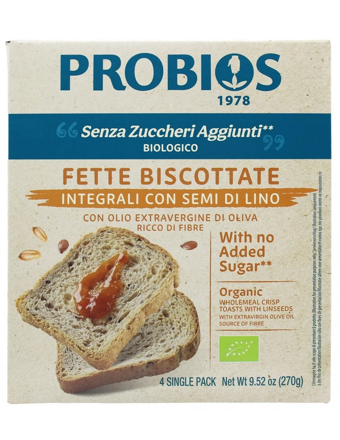 Fette Biscottate con Semi di Lino
