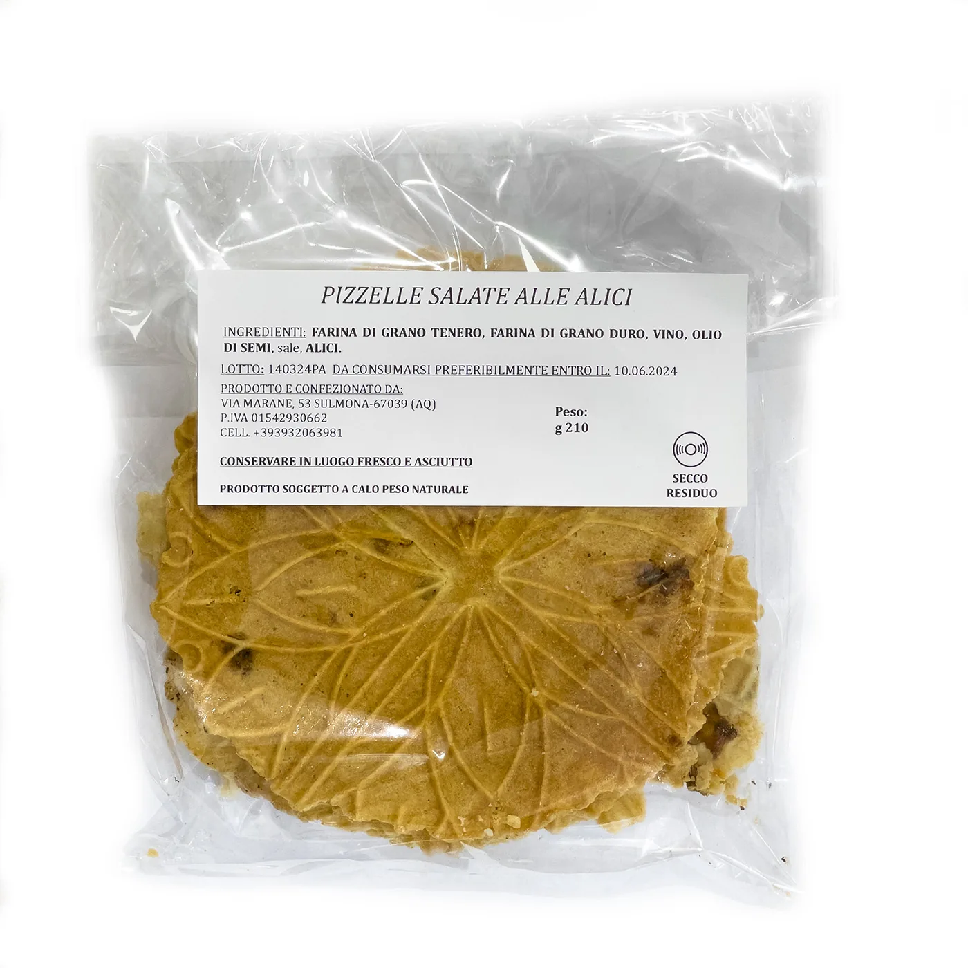 Pizzelle Salate alle Alici